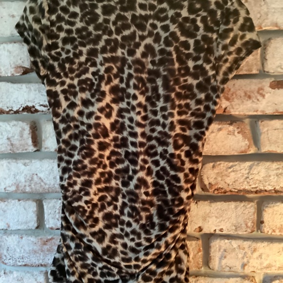 Kenneth Cole animal print capped sleeve top - Picture 3 of 3